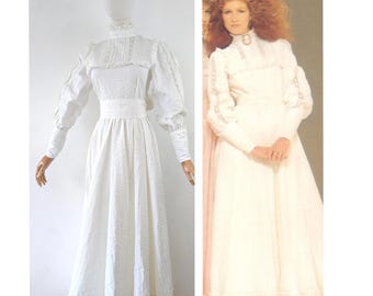 90年代「ローラ アシュレイ」ホワイトコットンウェディング 90年代「ローラ アシュレイ」ホワイトコットンウェディング
