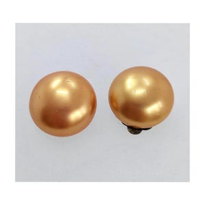 Vintage 1950s Autumnal Gold Clip On Earrings * Vintage 1960s Orange Earrings * 1950s Vintage Metallic Orange Earrings