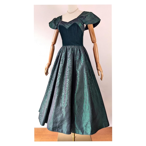 dark green taffeta dress Fuchsia Strapless Taffeta A-line Long Formal Dress Fuchsia / 16