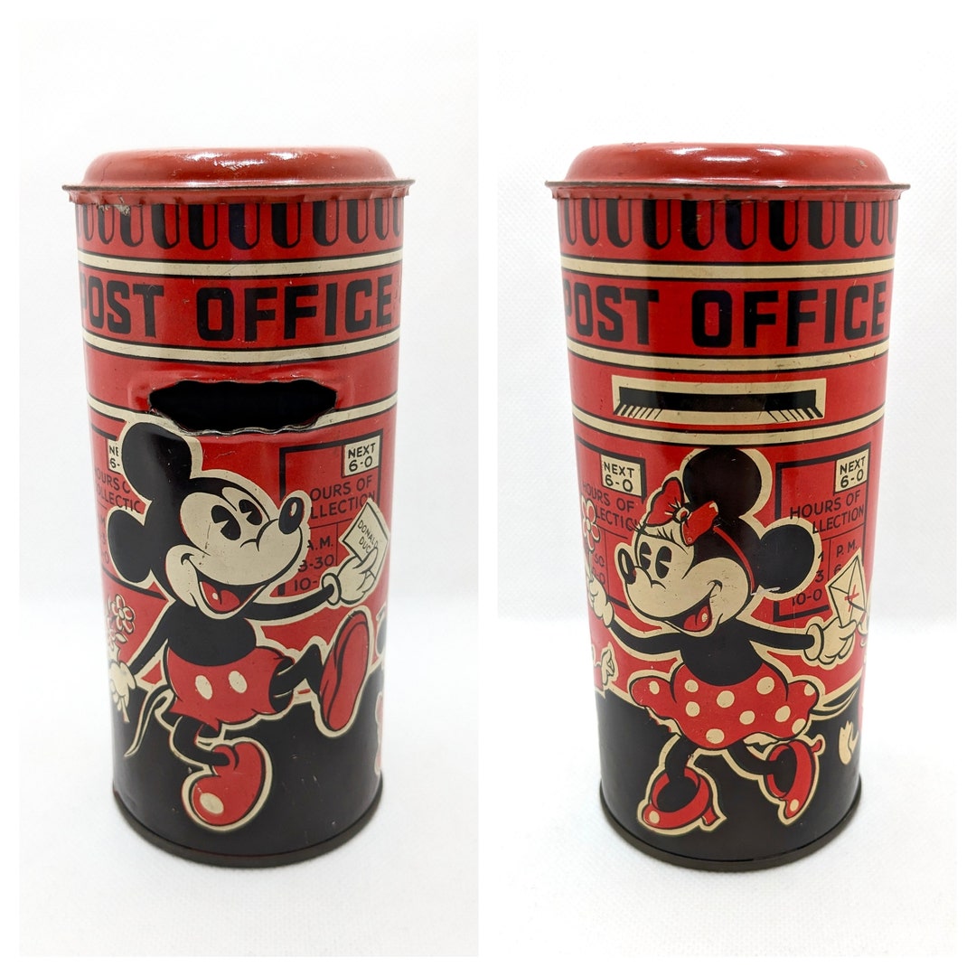 1930s Vintage Disney Money Box 1930s Mickey Mouse Post Offic Happynack