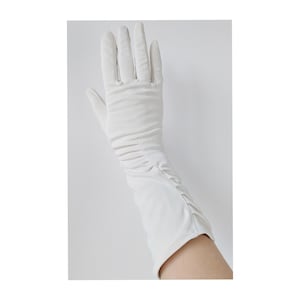 Vintage Off White Vintage Longer Gloves * 1950s Cream Gloves * Vintage White Gloves * 1950s White Gloves * 1960s Cream Gloves