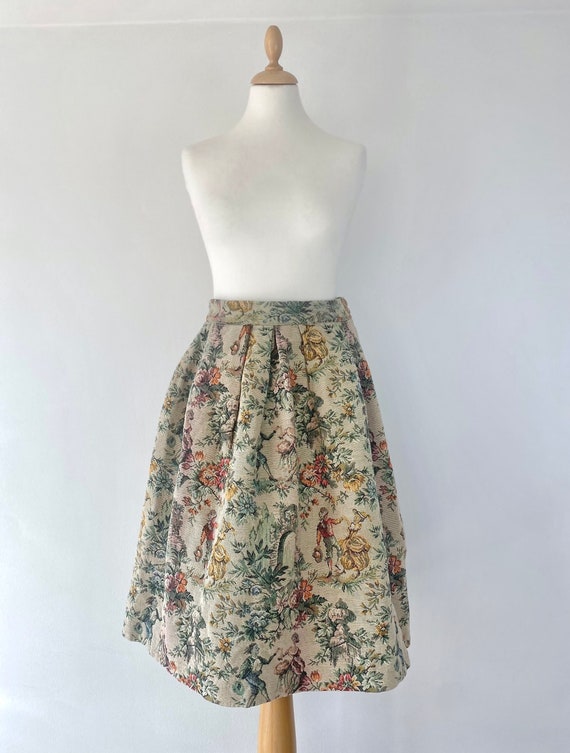 1940s GOR-RAY Skirt * 1940s Vintage Tapestry Skir… - image 2