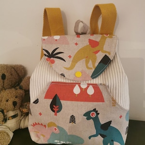 Sac à dos garçon dinosaure, sac crèche 2 à 3 ans