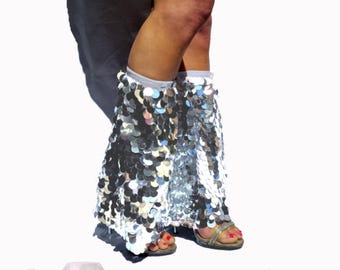 White Faux Fur Boot Covers Leg Warmers Rave Costume
