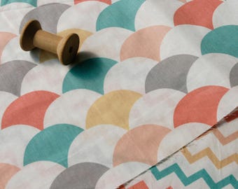 1 x coupon 50x160cm patchwork wave Cotton sewing fabric