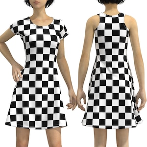 Checkered flag wedding dress on sale