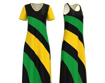 Jamaican color maxi dress store