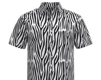 Men Zebra Print Shirt - Etsy