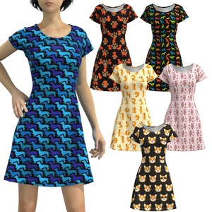 Dog Print Dress Etsy Canada