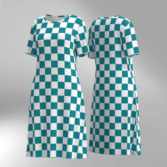 Checker Box Women Dress Clothing Racing Flag White Black Red Pink Gray Orange Purple Green Check Pattern Race Dress Short Sleeve Retro Style Checker Box Women Dress Clothing Racing Flag White Black Red Pink Gray Orange Purple Green Check Pattern Race Dress Short Sleeve Retro Style