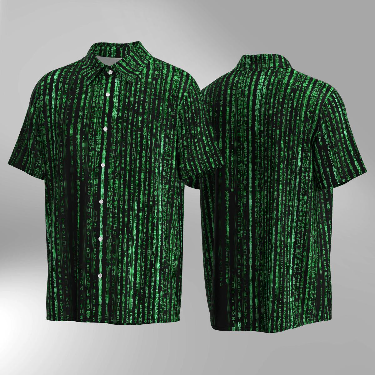 The Matrix Button Shirt Programmer Coder Hacker Nerd Geek Men Womens ...