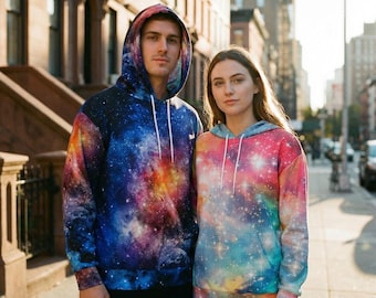 Galaxy Star Hooded Sweatshirt Outer Space Universe Hoodie Sweater Cosmos Planet Men Women Clothing Couple Matching