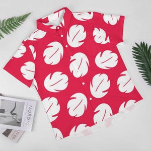 Lilo Stitch Hawaiian Disney Park Disneyland Inspired Button Shirt