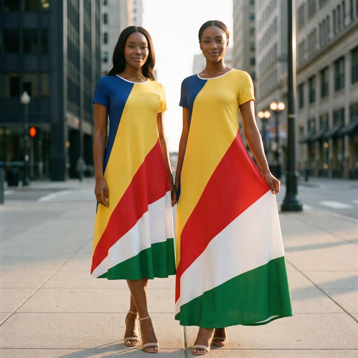 Seychelles Flag Women Midi Long Maxi Dress Seychellois Womens