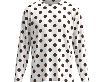 Long Sleeve Polka Dot Millennial Retro Style Fashion Men Women T