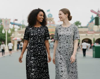 Star Wars Space Battle Ships Galaxy X Wing Tie Fighter Disneyland Disney Park Inspired Short Sleeve Skater Dress