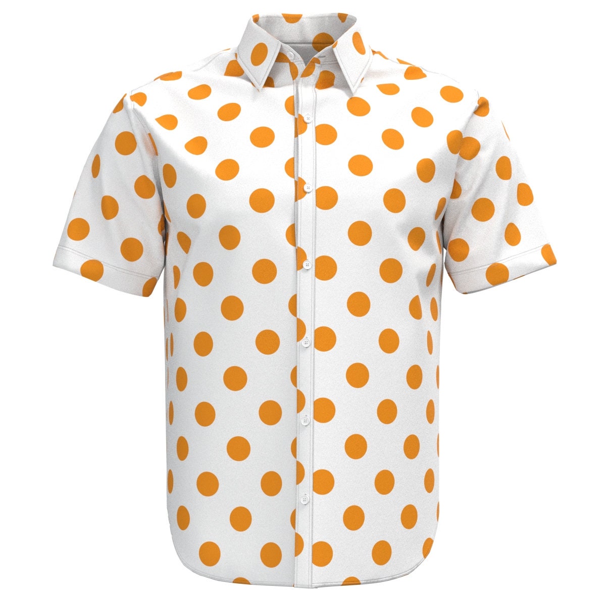 Polka Dot White Black Blue Green Red Yellow Brown Orange Purple Geometric Pattern Men Women Short Sleeve Collar Button Shirt Etsy UK