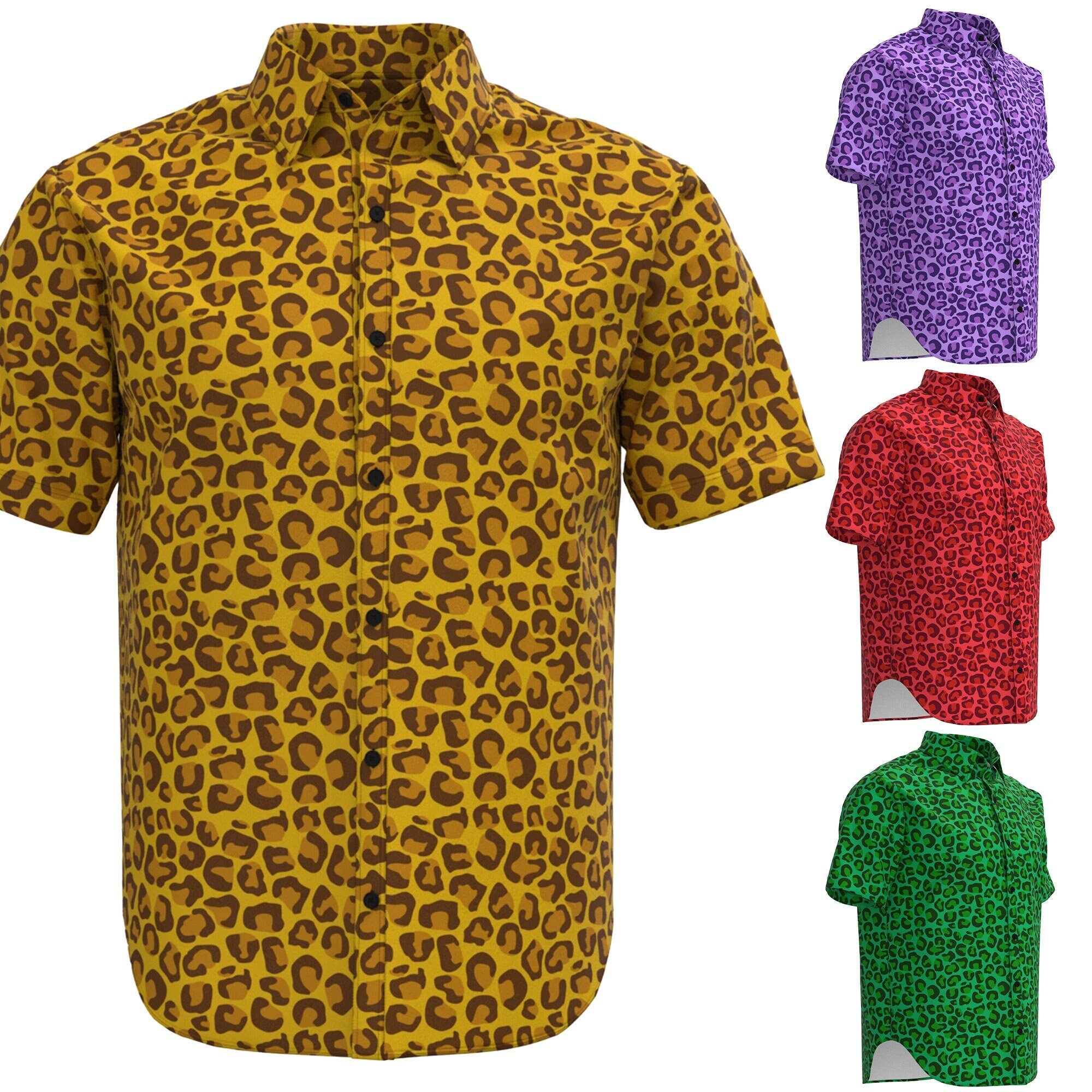 yellow cheetah print shirt