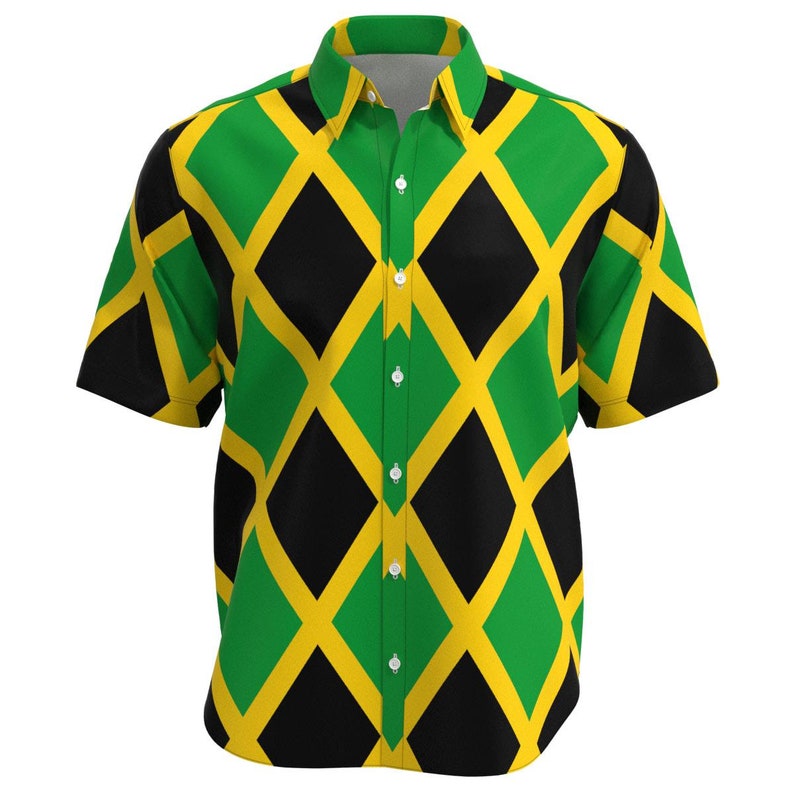 Jamaica Flag Inspired the Cross Black Green Gold Yellow Color - Etsy