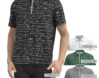 Mathe-Formel Mathematik-Polo-Shirt für Schullehrer Universität College-Studenten Kurzarm-Kragen-T-Shirt T-Shirt-Hemd
