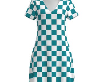 Racing Flag Black White Checker Box Check Race Pattern Short