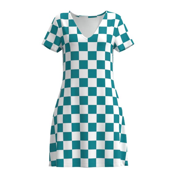 Racing Flag Black White Checker Box Check Race Pattern Short