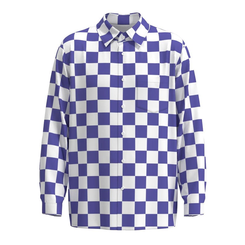Checkered Pattern Shirt Checker Box Check Geometric Pattern Mens Womens ...