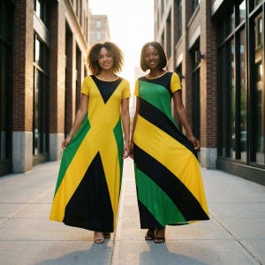 Jamaican Flag Maxi Dresses - Etsy