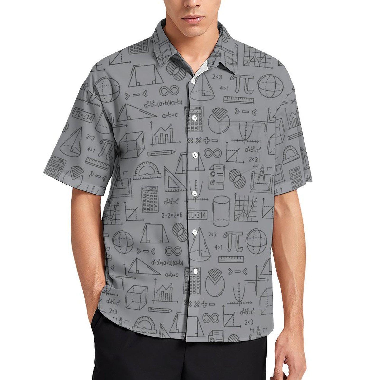 math dress shirt Yiume Men's Hawaiian Shirt