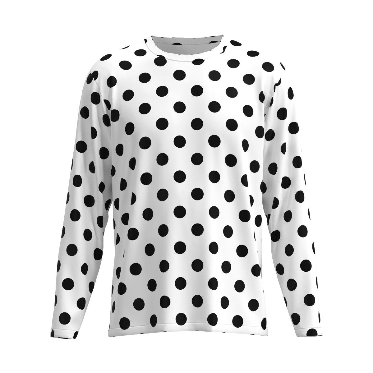 Long Sleeve Polka Dot Millennial Retro Style Fashion Men Women T