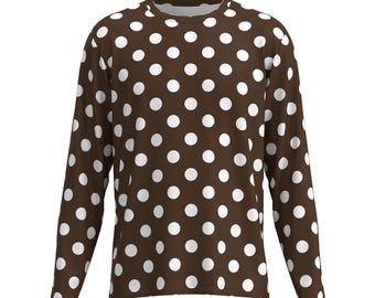 Long Sleeve Polka Dot Retro Millennial Fashion Style Men Women T