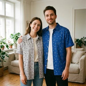 Camiseta de manga corta con cuello y botones de Dungeons & Dragons con estampado de dados poliédricos para hombre y mujer.