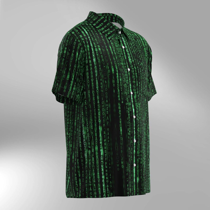 The Matrix Button Shirt Programmer Coder Hacker Nerd Geek Men Womens ...