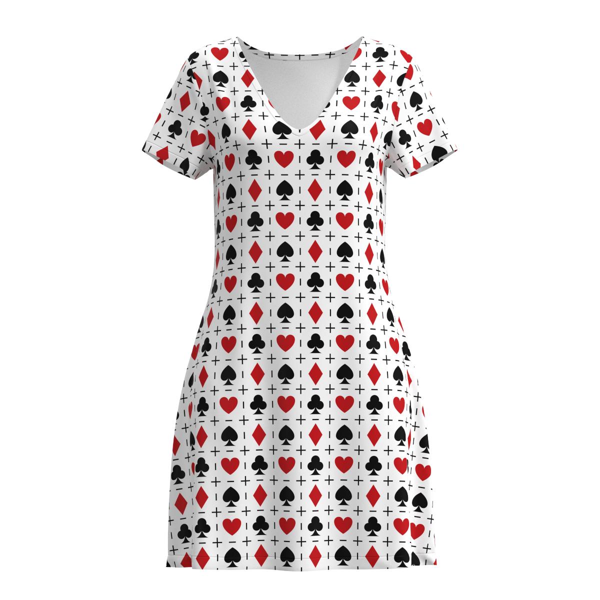 Play Card Symbols Clubs Diamonds Hearts Spades Game Deck Playing Cards Suit  Gaming Short Sleeve Skater Dress - Etsy