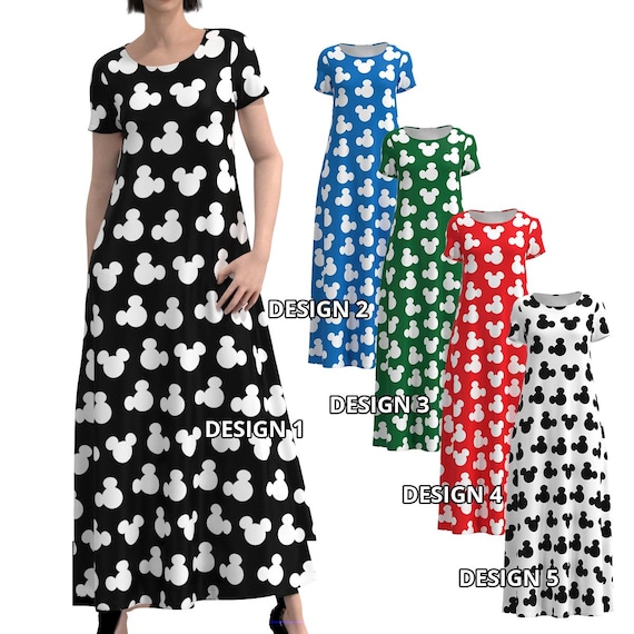 chinese dress ladies Black & White Floral Print Maxi Dress - All Dresses