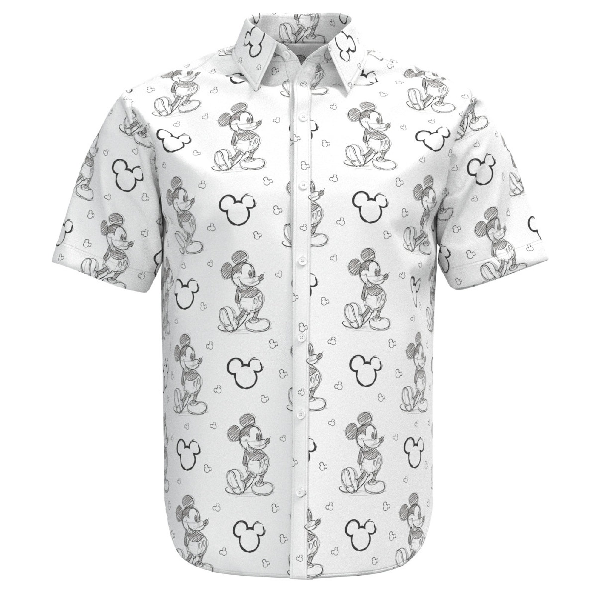 Mickey Mouse Zeichnung Skizze Doodle Hawaiian Shirt Mickey Mouse Zeichnung Skizze Doodle Hawaiian Shirt