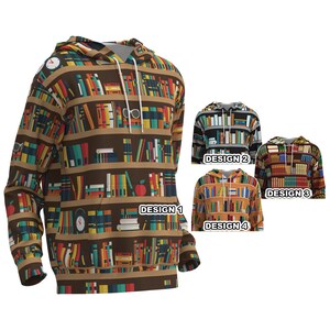 Books Bookshelf Bibliophile Library Librarian School Teacher Student Bookworm College Geek Nerd Men Women Hoodie Sweater Sweatshirt Custom