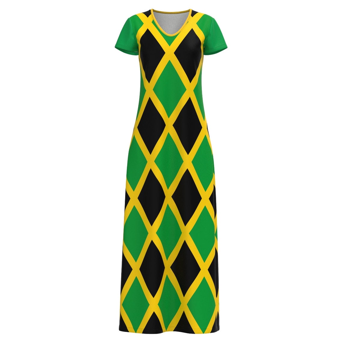 Jamaica the Cross Flag Color Inspired Black Green Gold Yellow - Etsy