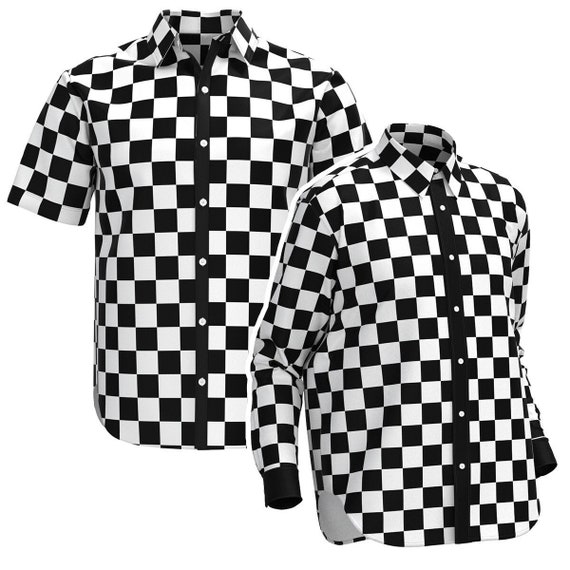 Camicia a quadri bianchi e neri hotsell