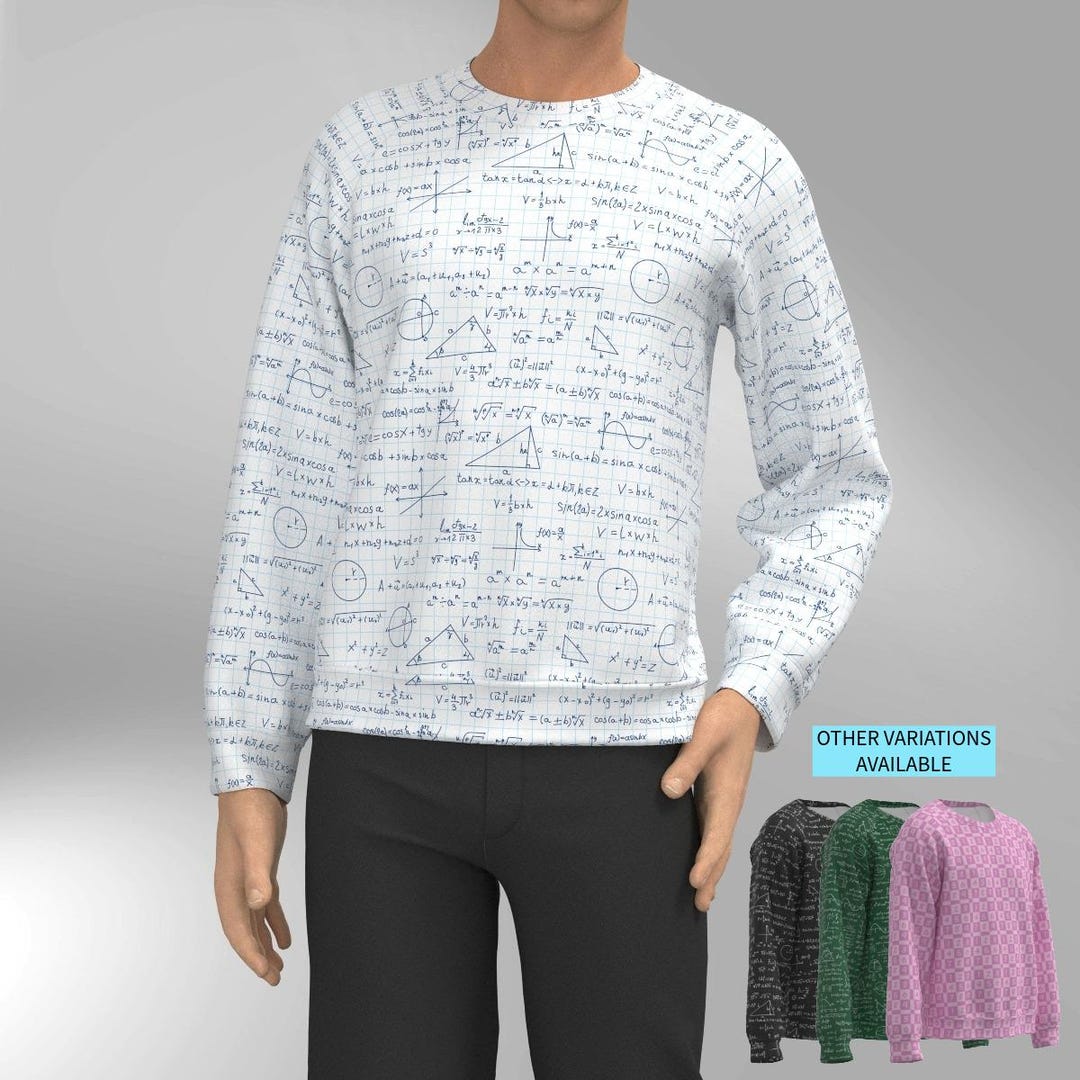 Math Sweaters Math Teacher Sweatshirt Men Women Mathematics Student Professor Sweater ...
