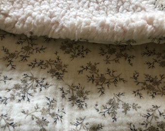 couverture bébé personnalisée en double gaze de coton et sherpa