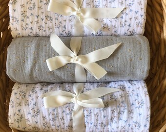 Personalized double gauze cotton summer baby blanket, cotton baby swaddle