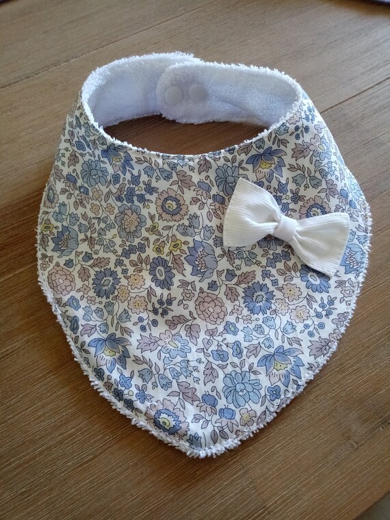 Bavoir Bandana Liberty Petit Noeud Bavoir Bebe Bandana Bebe Etsy