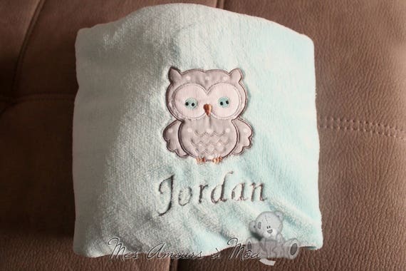 Personnalisé Polaire baby blanket broder bleu baby blanket Bébé Cadeau