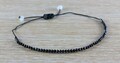 Adjustable bracelet with about 50 small Spinels - Black nylon thread - gift for her product logo
