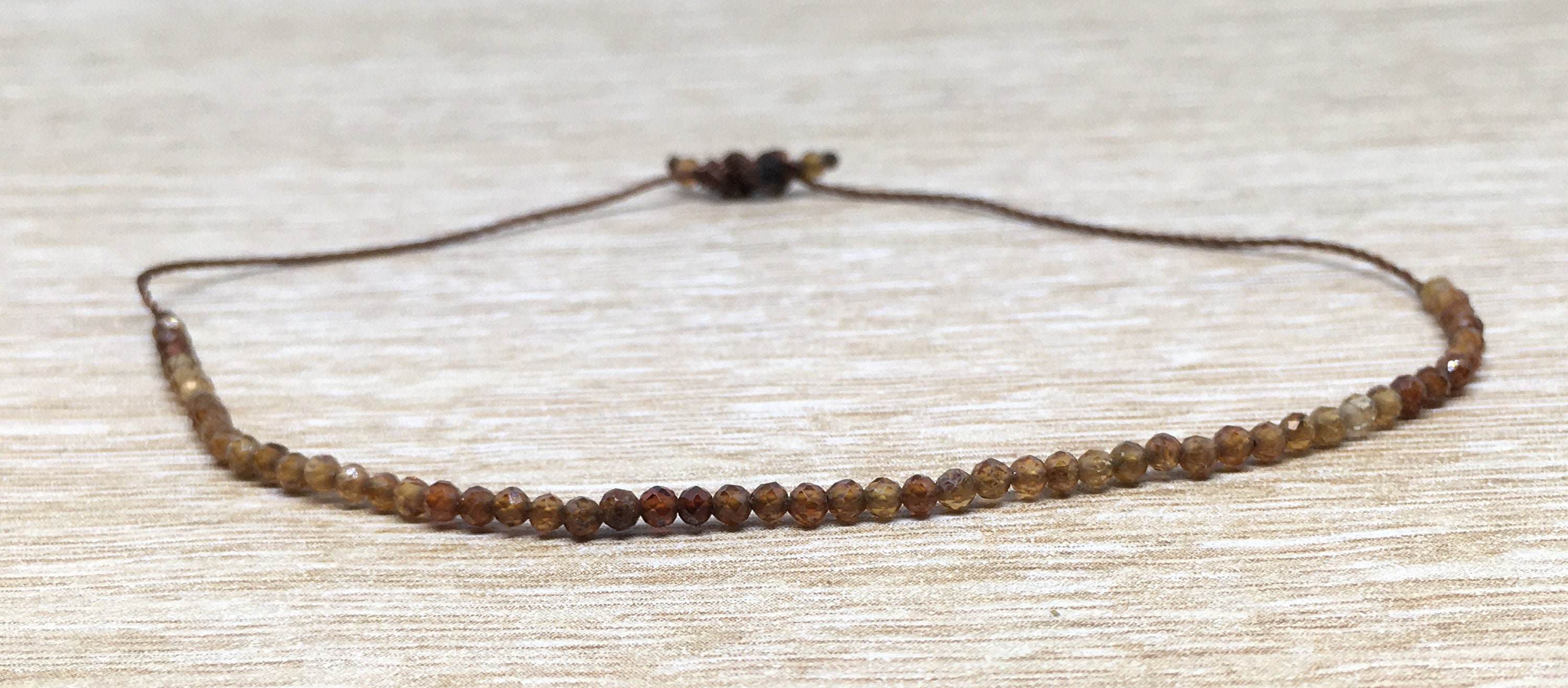Bracelet En Perles D'aragonite Naturelle Fait Main - Sur Mesure, Sans Fermoir - Neuf Sans Emballage