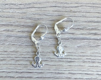 Little funny octopus children's earrings, child or mom gift