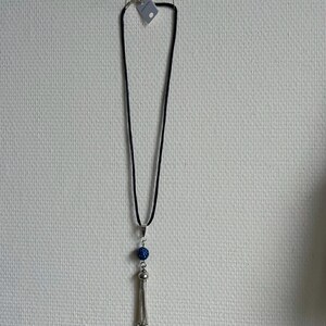 Pendentif pompon argent 925 Perle style Shamballa et lapis lazuli image 6