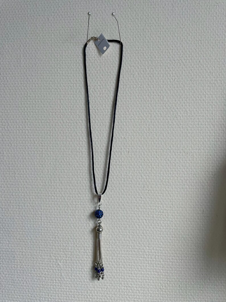 Pendentif pompon argent 925 Perle style Shamballa et lapis lazuli image 6