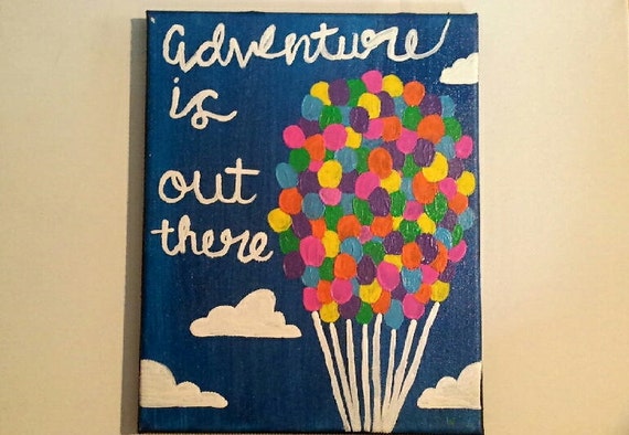 Adventure Is Out There Homemade Acrylic Painting Canvas Etsy